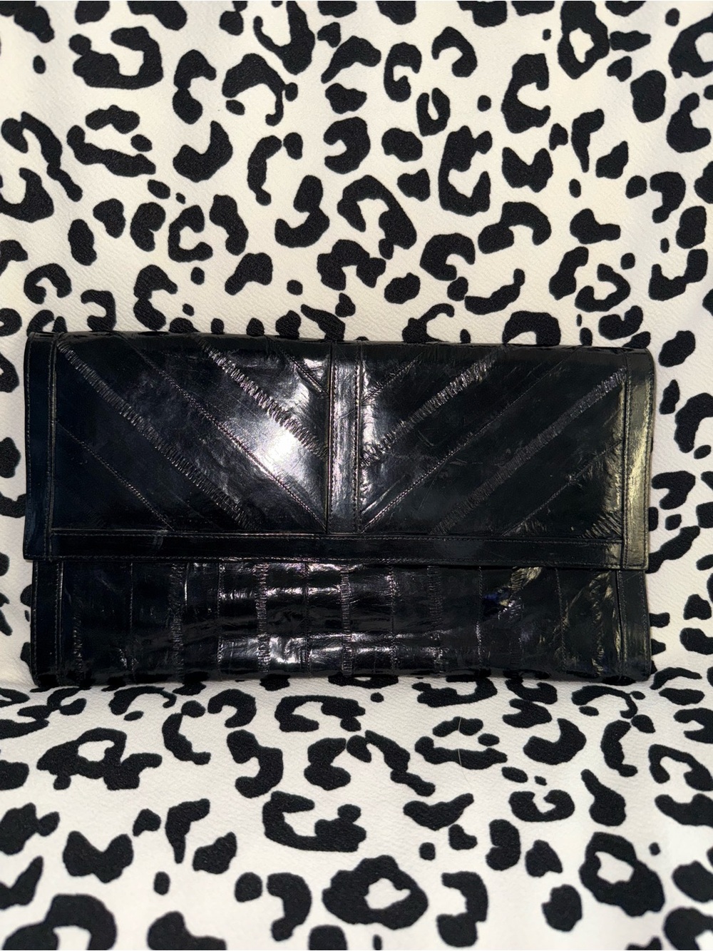 VINTAGE EEL SKIN ENVELOPE CLUTCH BAG 🖤